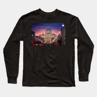 Saint Peter Basilica in Vatican City at Rome, Italy Long Sleeve T-Shirt